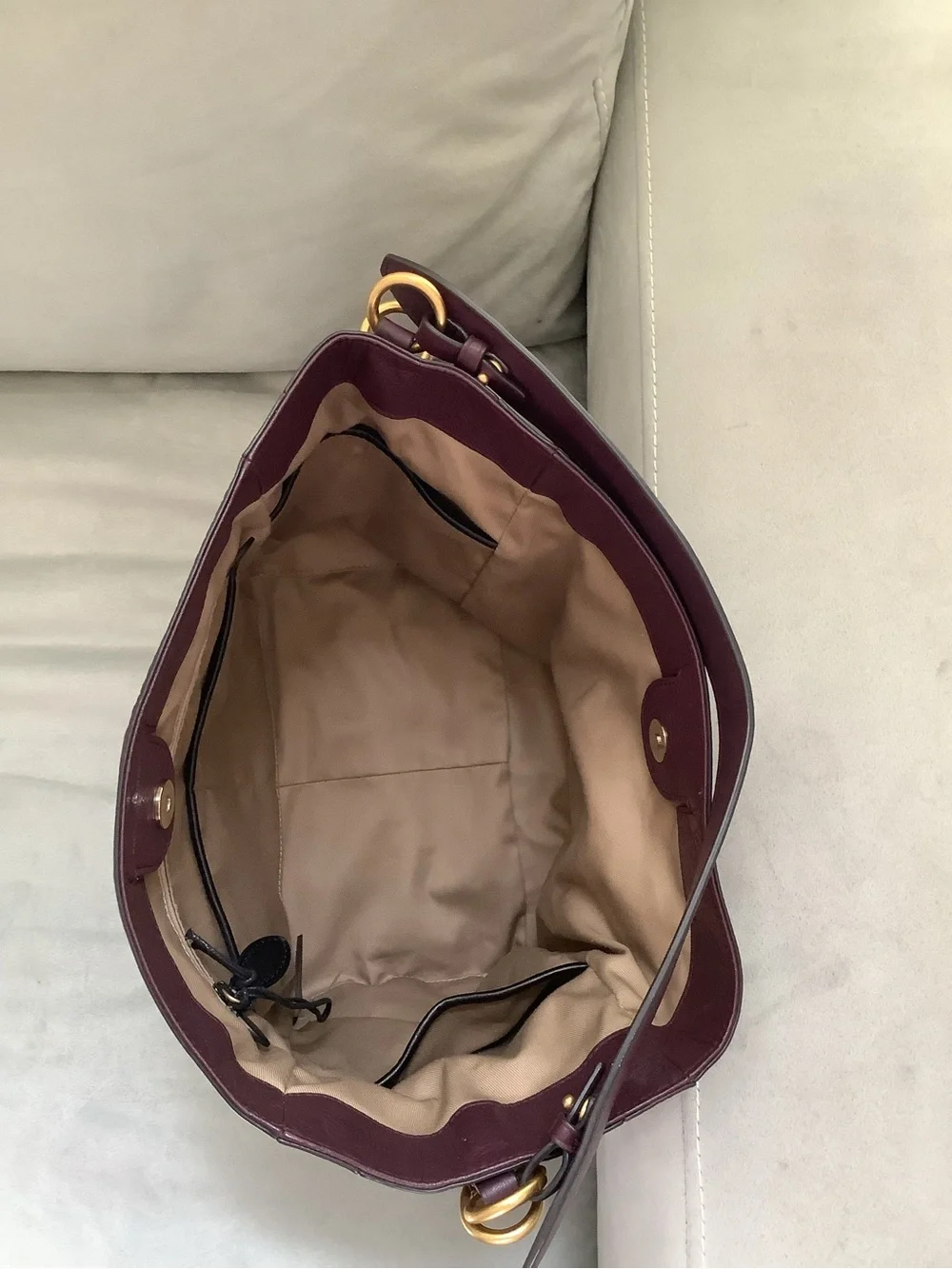 Rebecca Minkoff M.A.B. Leather Hobo Bag in Deep Burgundy EUC